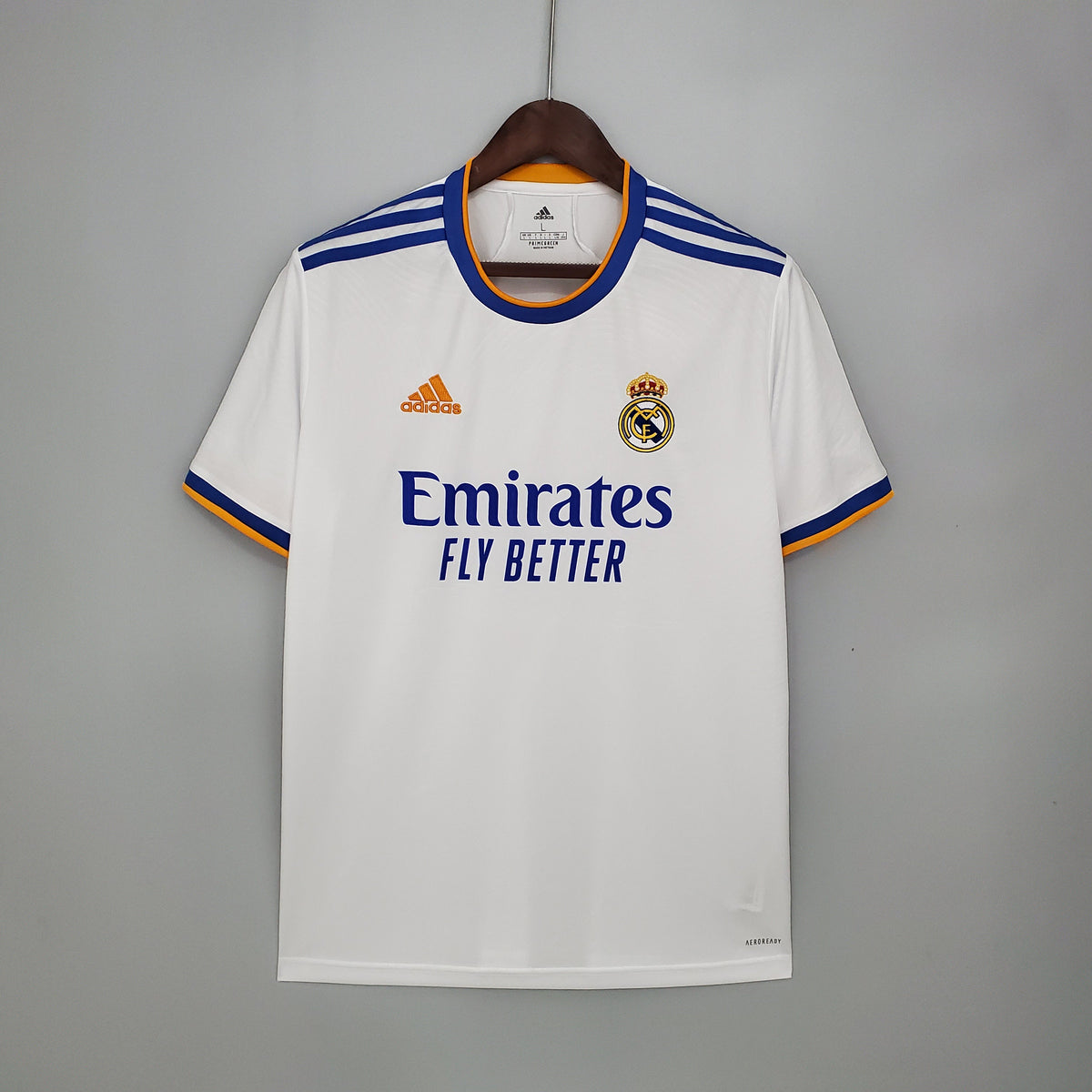 Camisa Real Madrid Home 2021/22 - Adidas Torcedor Masculina - Branca/Azul