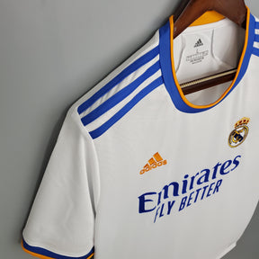 Camisa Real Madrid Home 2021/22 - Adidas Torcedor Masculina - Branca/Azul