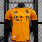 Camisa Real Madrid Away 2024/25 - Adidas Jogador Masculina - Laranja/Preta