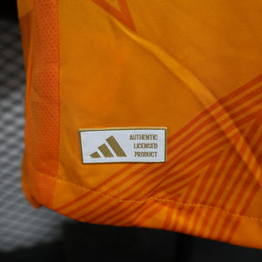 Camisa Real Madrid Away 2024/25 - Adidas Jogador Masculina - Laranja/Preta