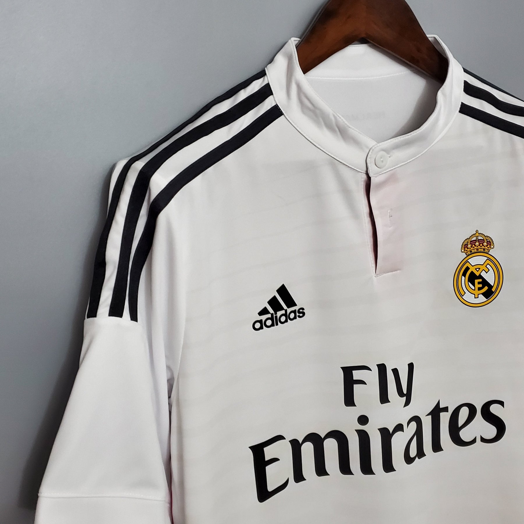 Camisa Real Madrid Home 2014/15 - Adidas Retrô Masculina - Branca/Preta