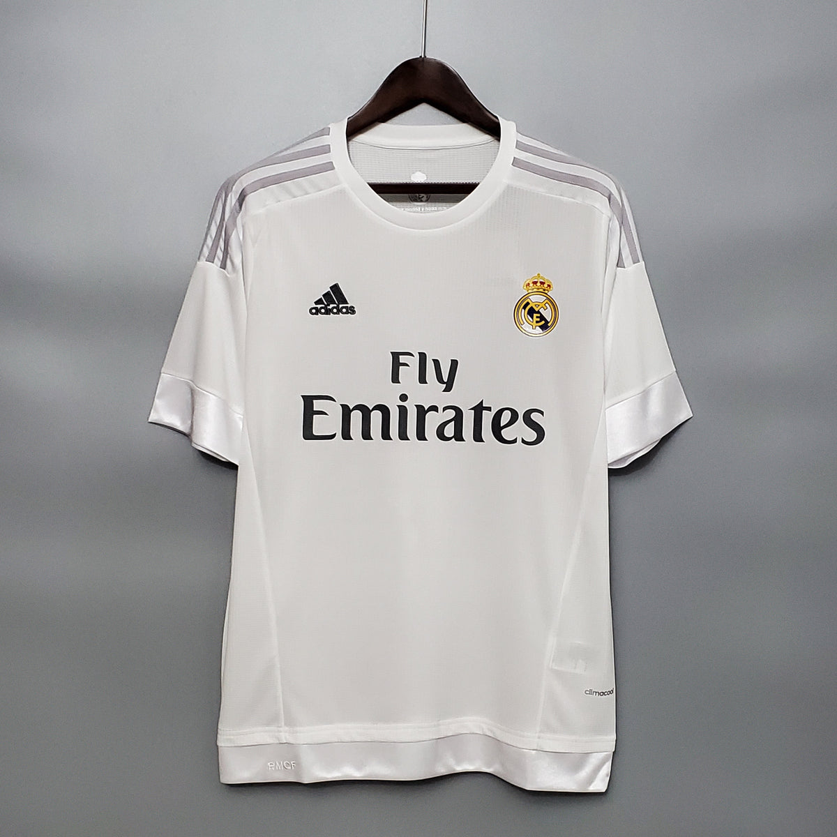 Camisa Real Madrid Home 2015/16 - Adidas Retrô Masculina - Branca/Cinza