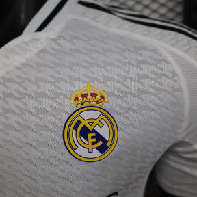 Camisa Real Madrid Home 2024/25 - Adidas Jogador Masculina - Branca/Preta