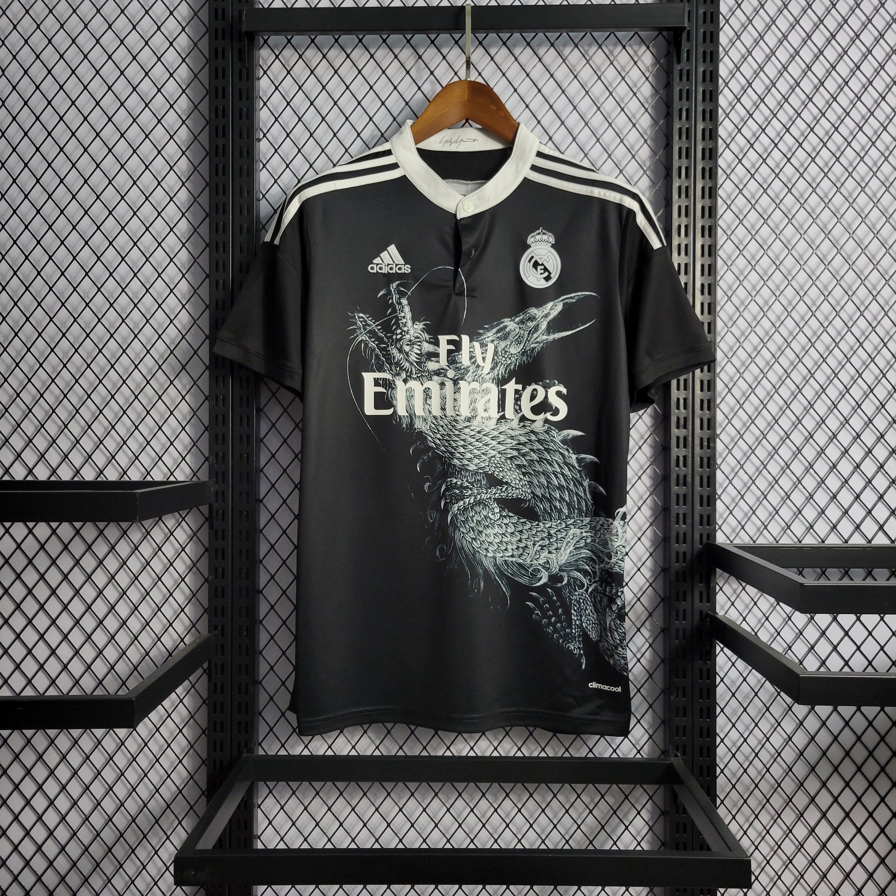 Camisa Real Madrid Third 2014/15 - Adidas Retrô Masculina - Preta/Branca