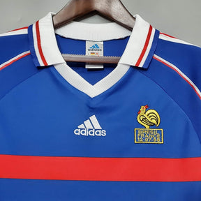 Camisa Seleção França 1998  - Adidas Retrô Masculina - Azul/Branca