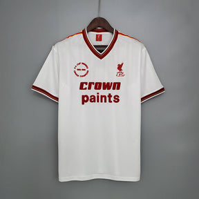 Camisa Liverpool 1985/86 - Retrô Masculina - Branca/Vermelha