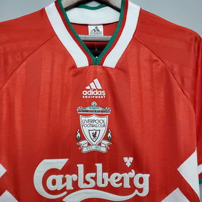 Camisa Liverpool Home 1993/95 - Adidas Retrô Masculina- Vermelha/Branca