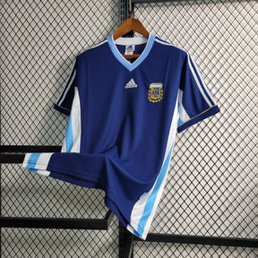 Camisa Seleção Argentina Away 1998 - Adidas Retrô Masculina - Azul/Branca