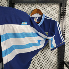 Camisa Seleção Argentina Away 1998 - Adidas Retrô Masculina - Azul/Branca