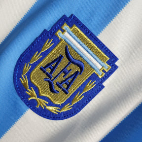 Camisa Seleção Argentina Home 1986 - Le Cop Sporfif Retrô Masculina - Azul/Branca