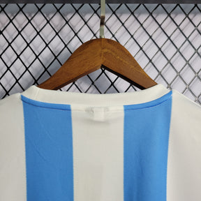 Camisa Seleção Argentina Home 1986 - Le Cop Sporfif Retrô Masculina - Azul/Branca