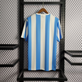 Camisa Seleção Argentina Home 1986 - Le Cop Sporfif Retrô Masculina - Azul/Branca