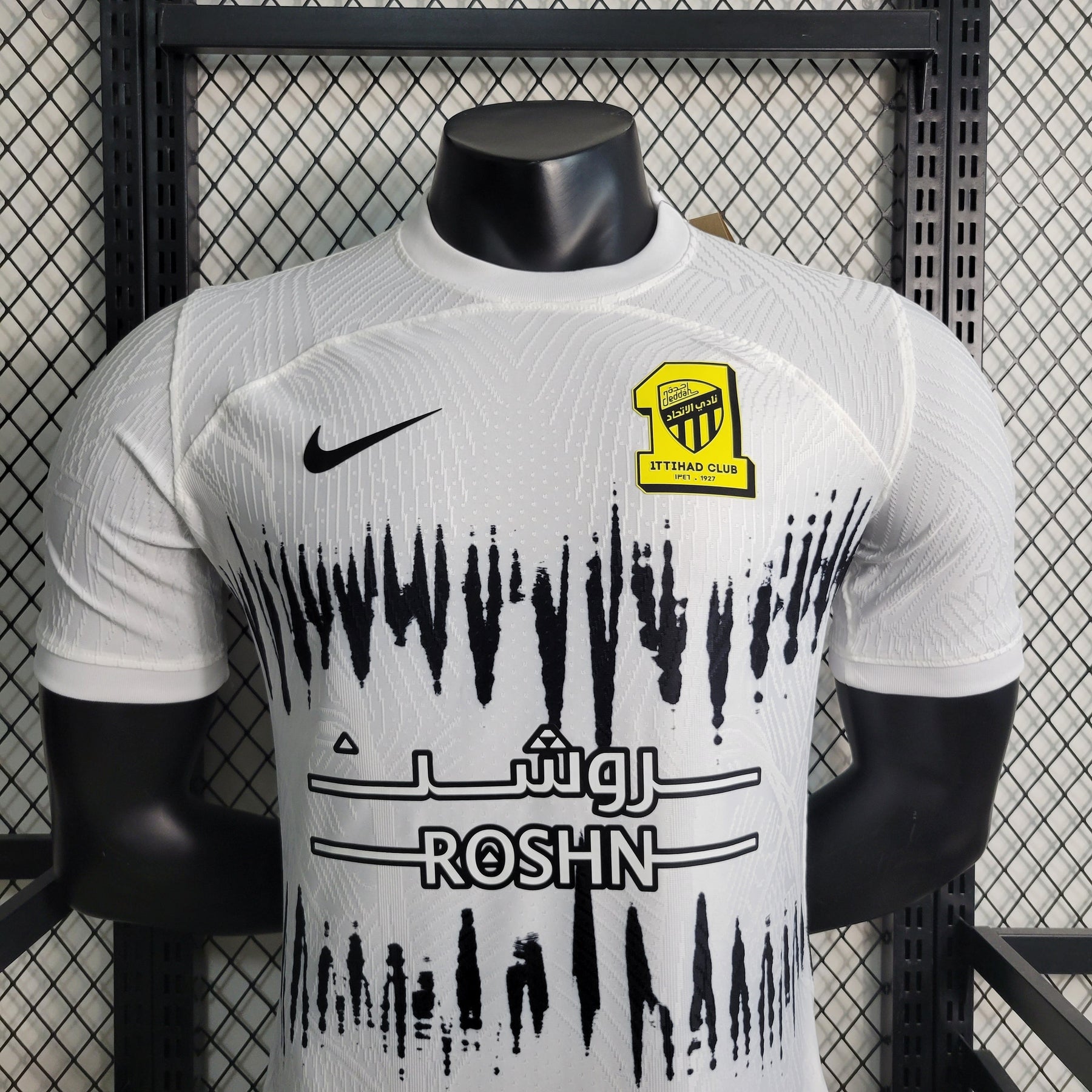 Camisa Ittihad Away 2023/24 - Nike Jogador Masculina - Branca/Preta