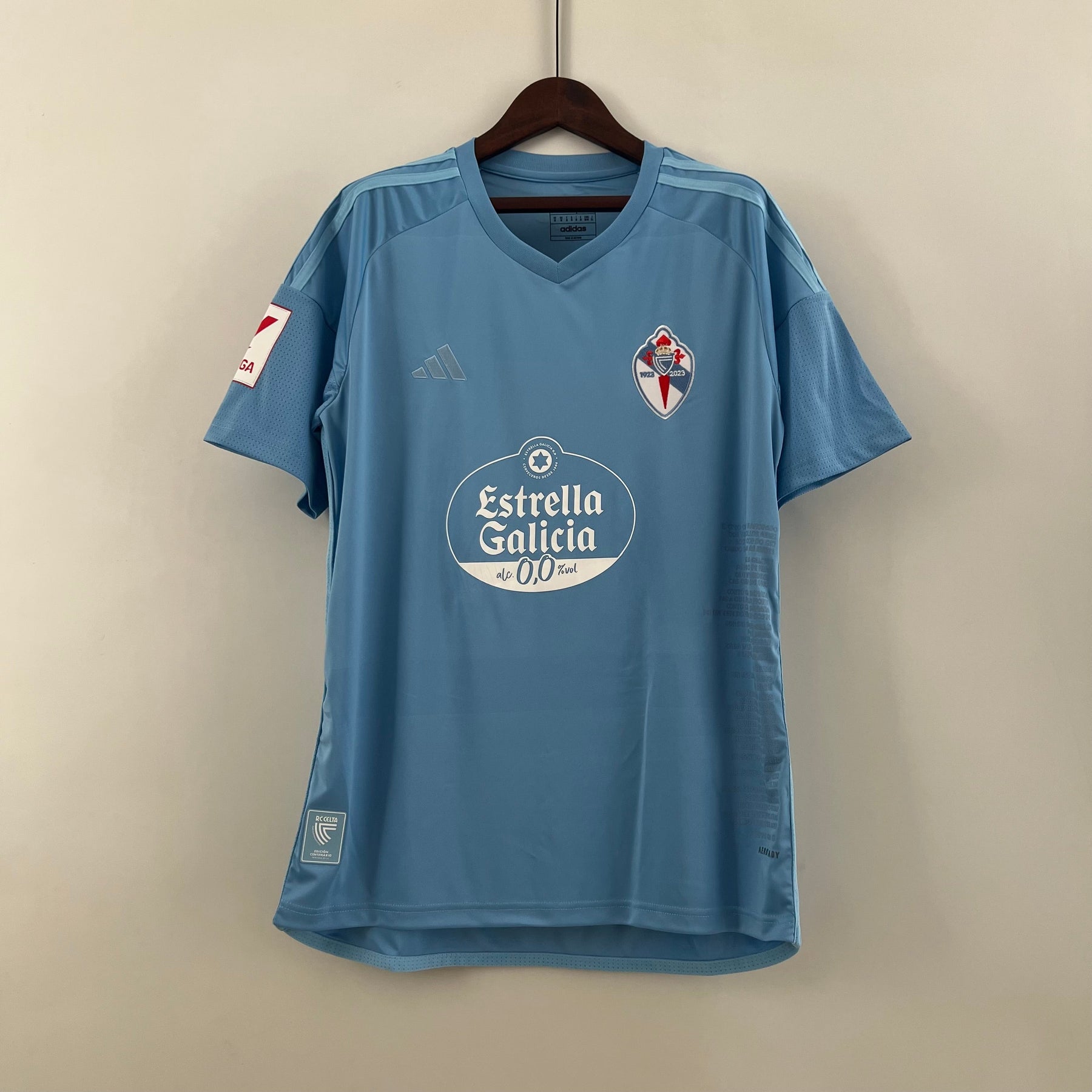 Camisa Celta de Vigo Home 2023/24 - Adidas Torcedor Masculina - Azul/Branca