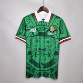 Camisa Seleção México Home 1998 - ABA Sport Retrô Masculina - Verde/Branca