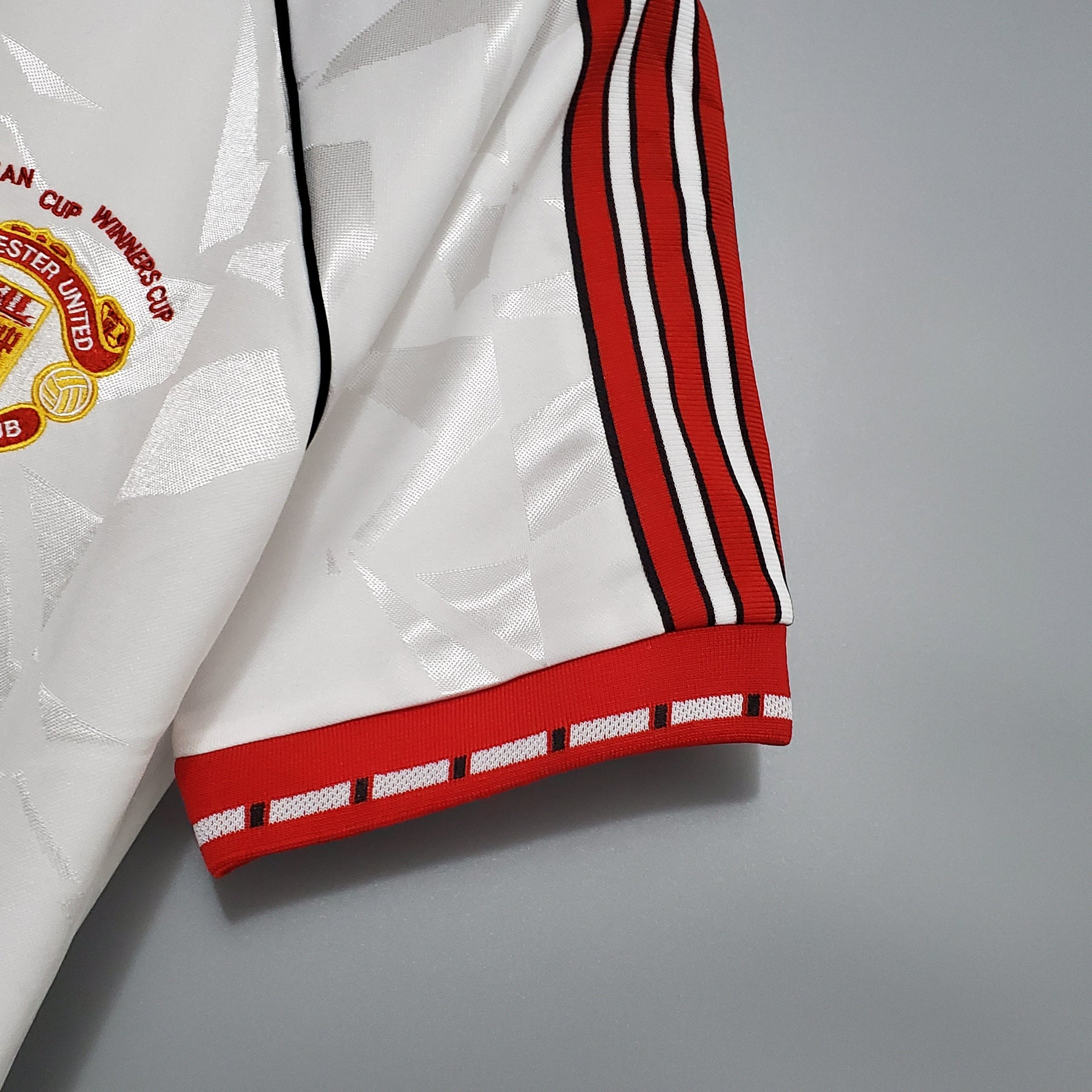 Camisa Manchester United Away 1991 - Adidas Retrô Masculina - Branca/Vermelha