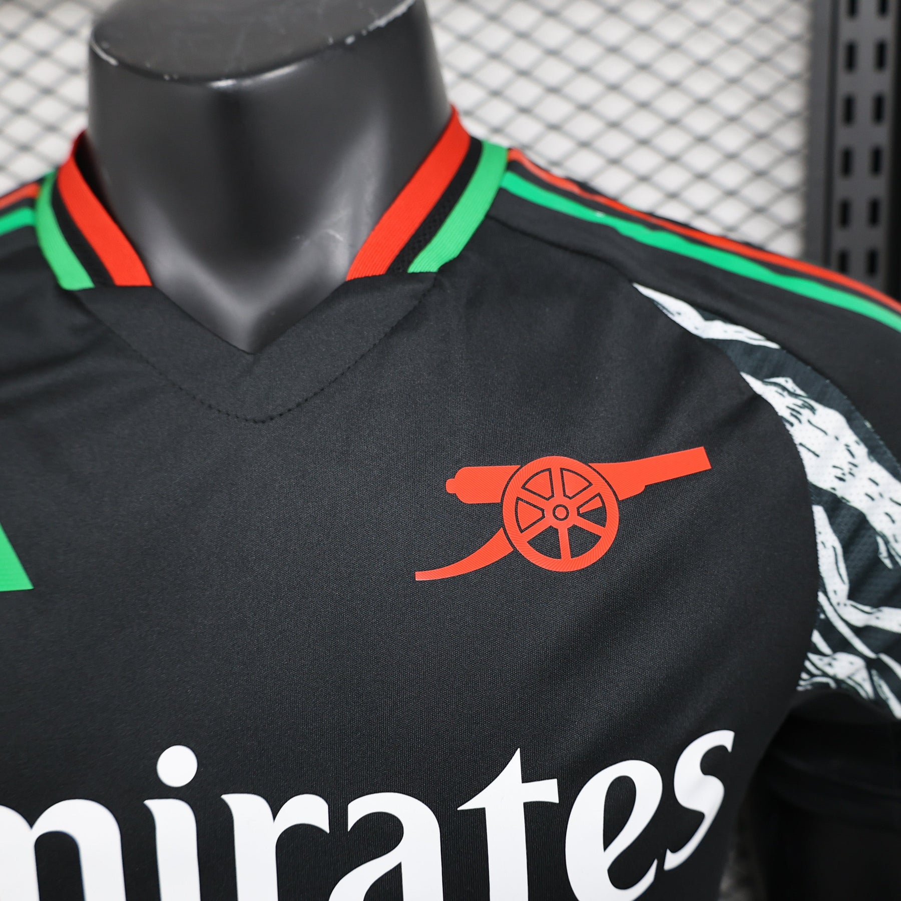 Camisa Arsenal Away 2024/25 - Adidas Jogador Masculina - Preta/Branca