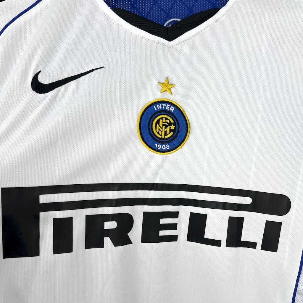 Camisa Inter de Milão Away 2004/05 - Nike Retrô Masculina - Branca/Azul