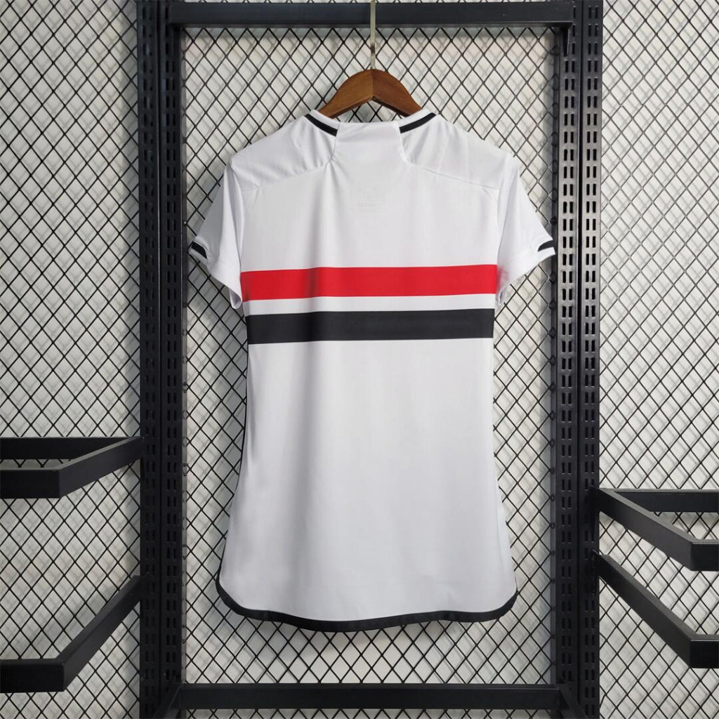 Camisa São Paulo Home 2023/24 - Adidas Torcedor Feminina - Branca/Vermelha