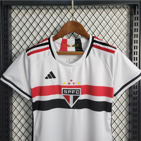 Camisa São Paulo Home 2023/24 - Adidas Torcedor Feminina - Branca/Vermelha