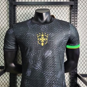 Camisa Seleção Brasil Neymar 2023/24 - The Prince Jogador  Masculina - Preta/Verde