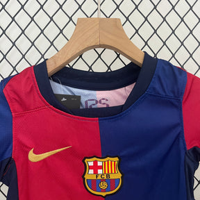 Kit Infantil Barcelona Home 2024/25 - Nike Torcedor - Vermelha/Azul