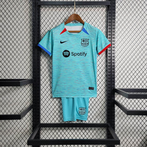 Kit Infantil Barcelona Third 2023/24 - Nike Torcedor - Verde