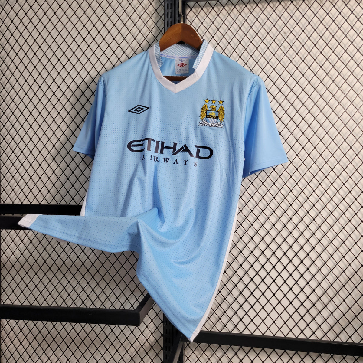 Camisa Manchester City Home 2011/12 - Umbro Retrô Masculina - Azul