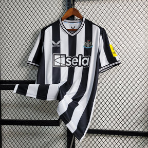 Camisa NewCastle Home 2023/24 - Castore Torcedor Masculina - Preta/Branca