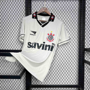 Camisa Corinthians Home 1996/97 - Penalty Retrô Masculina - Branca/Preta