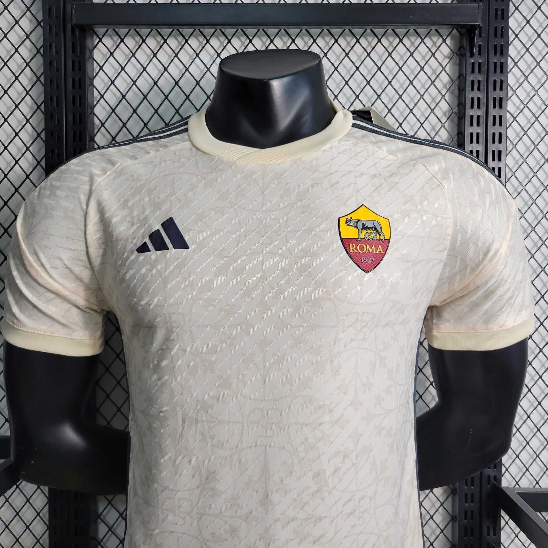 Camisa Roma Away 2023/24 - Adidas Jogador Masculina - Bege