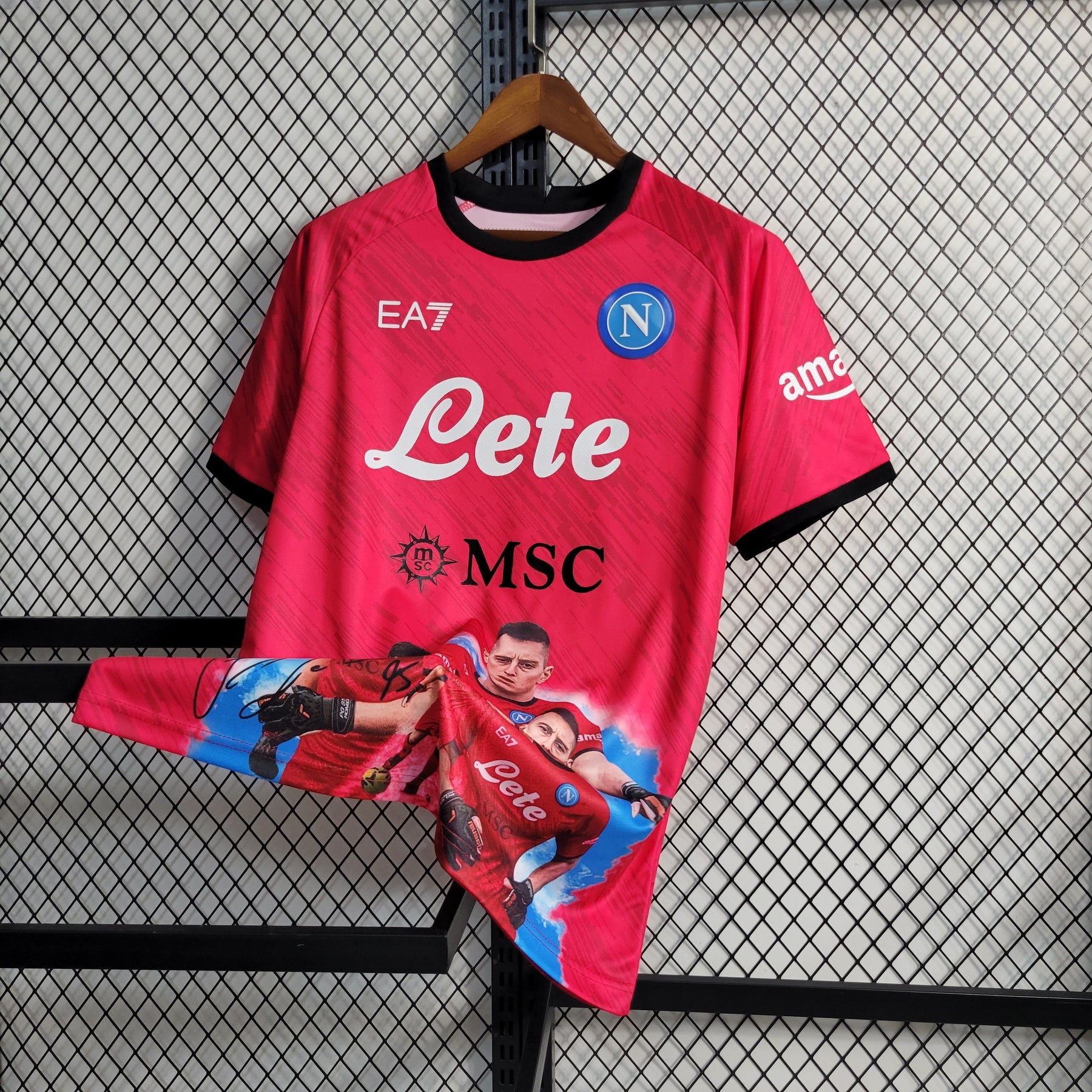 Camisa Napoli Goleiro 2023/24 - EA7 Torcedor  Masculina - Rosa