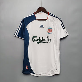 Camisa Liverpool Away 2006/07 - Adidas Retrô Masculina - Branca/Azul