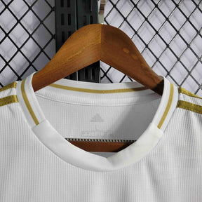 Camisa Real Madrid Home 2019/20 - Adidas Retrô Masculina - Branca/Dourada