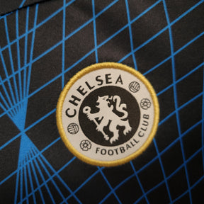 Kit Infantil Chelsea Away 2023/24 - Nike Torcedor - Azul/Preta