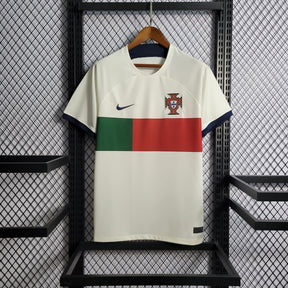 Camisa Seleção Portugal Away 2022/23 - Nike Torcedor Masculina - Branca/Vermelha/Verde