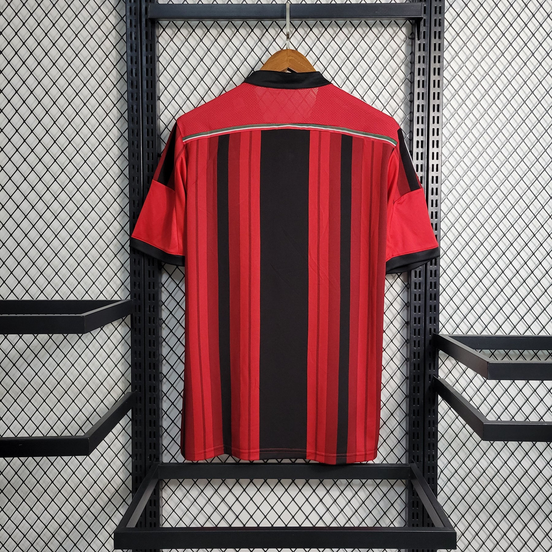 Camisa Milan Home 2014/15 - Adidas Retrô Masculina - Vermelha/Preta