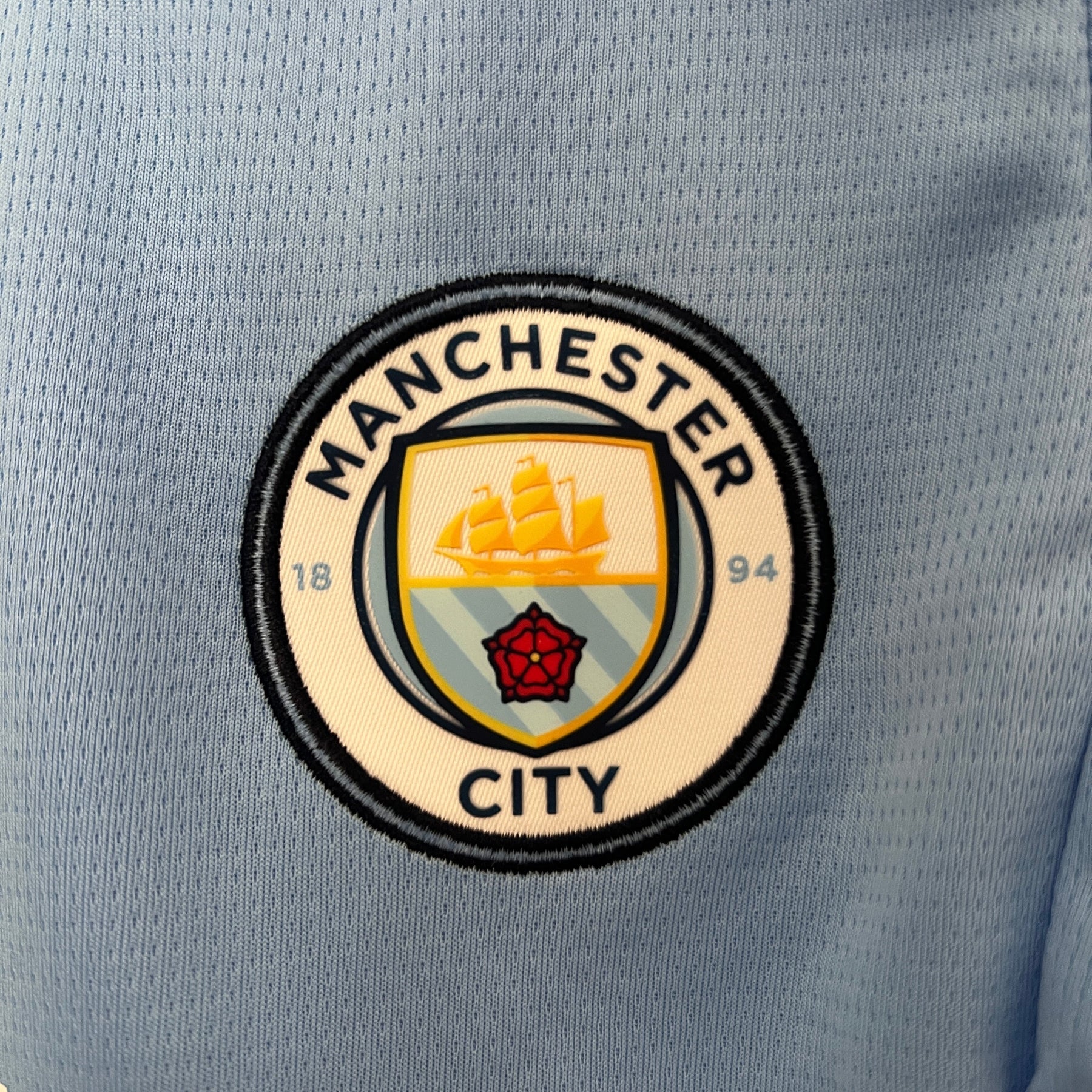 Kit Infantil Manchester City Away 2024/25 - Torcedor - Azul/Branca