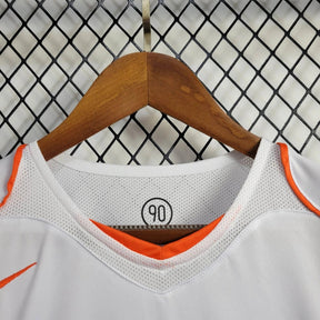 Camisa Seleção Holanda Away 2004 - Nike Retrô Masculina - Branca/Laranja