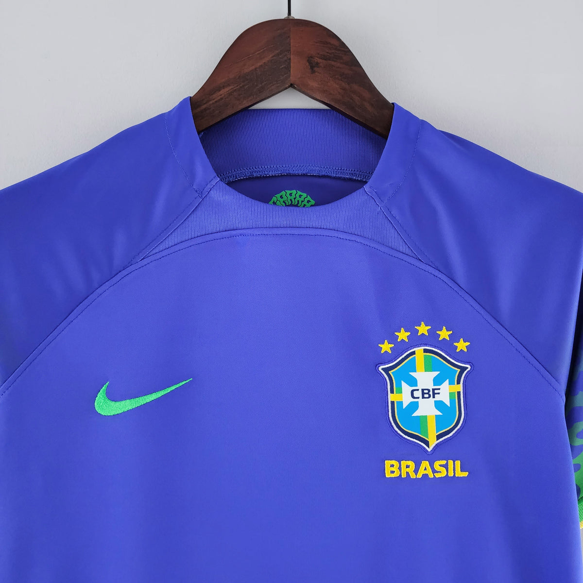 Camisa Seleção Brasil Away 2022 - Nike Torcedor Feminina - Azul/Verde