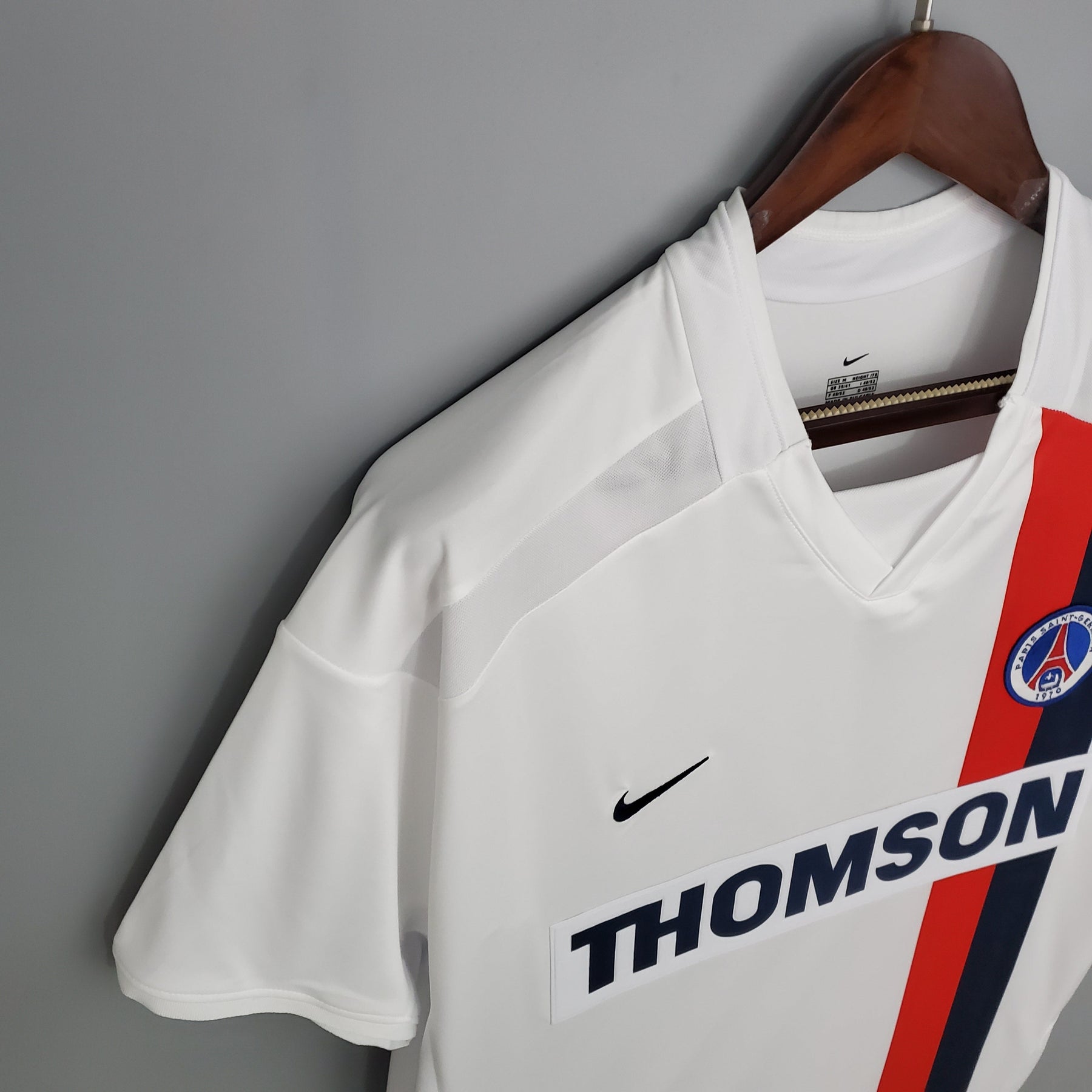 Camisa PSG Away 2002/03 - Nike Retrô Masculina - Branca/Azul