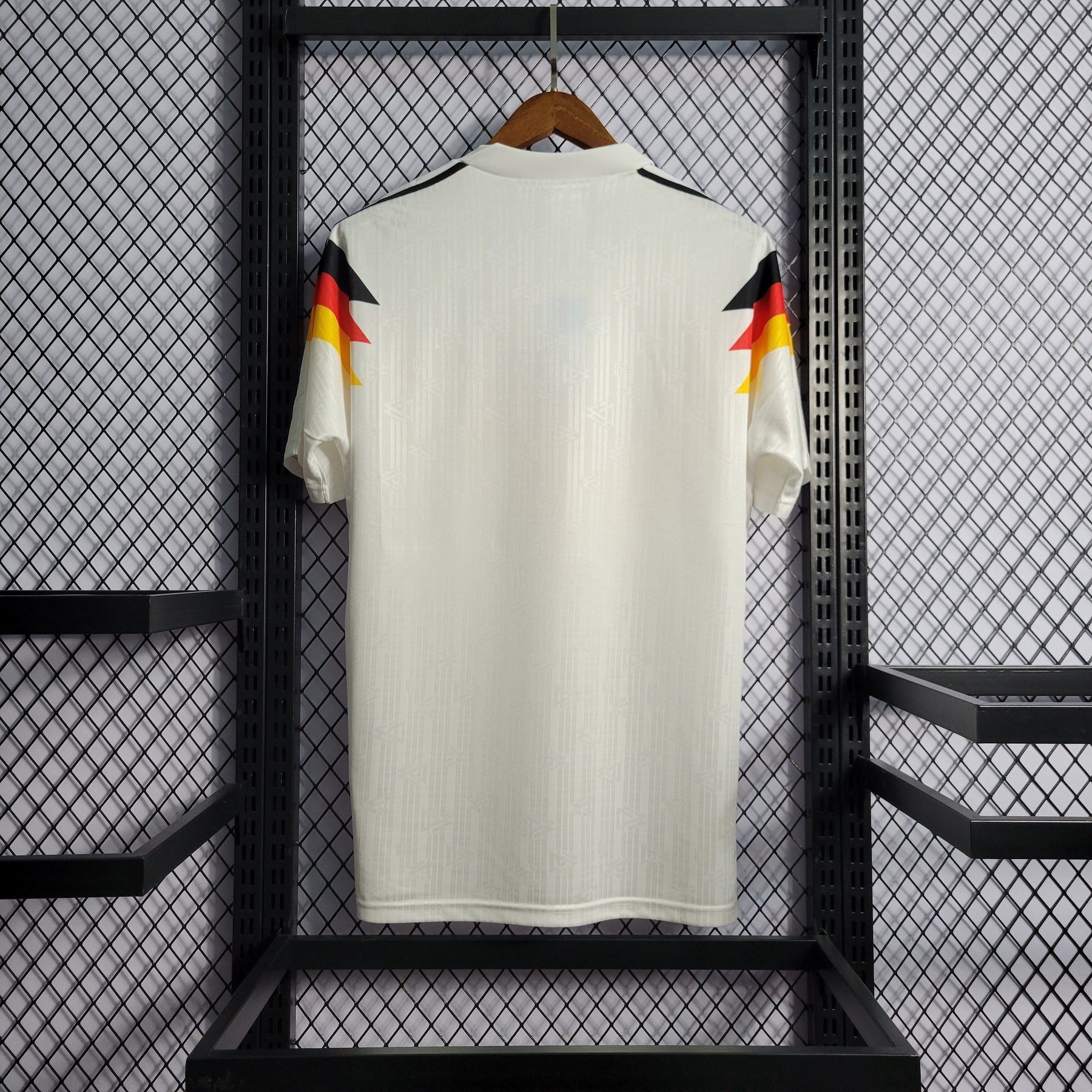 Camisa Seleção Alemanha Home 1990 - Adidas Retrô Masculina - Branca/Preta