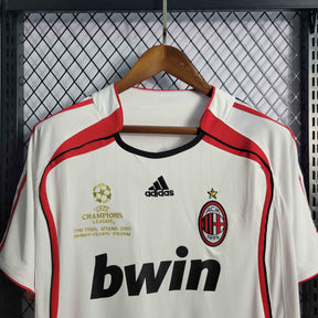 Camisa Milan Away 2006/07 - Adidas Retrô Masculina - Branca/Vermelha