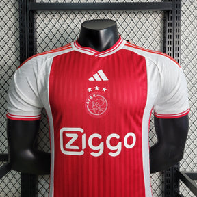 Camisa Ajax Home 2023/24 - Adidas Jogador Masculina - Vermelha/Branca