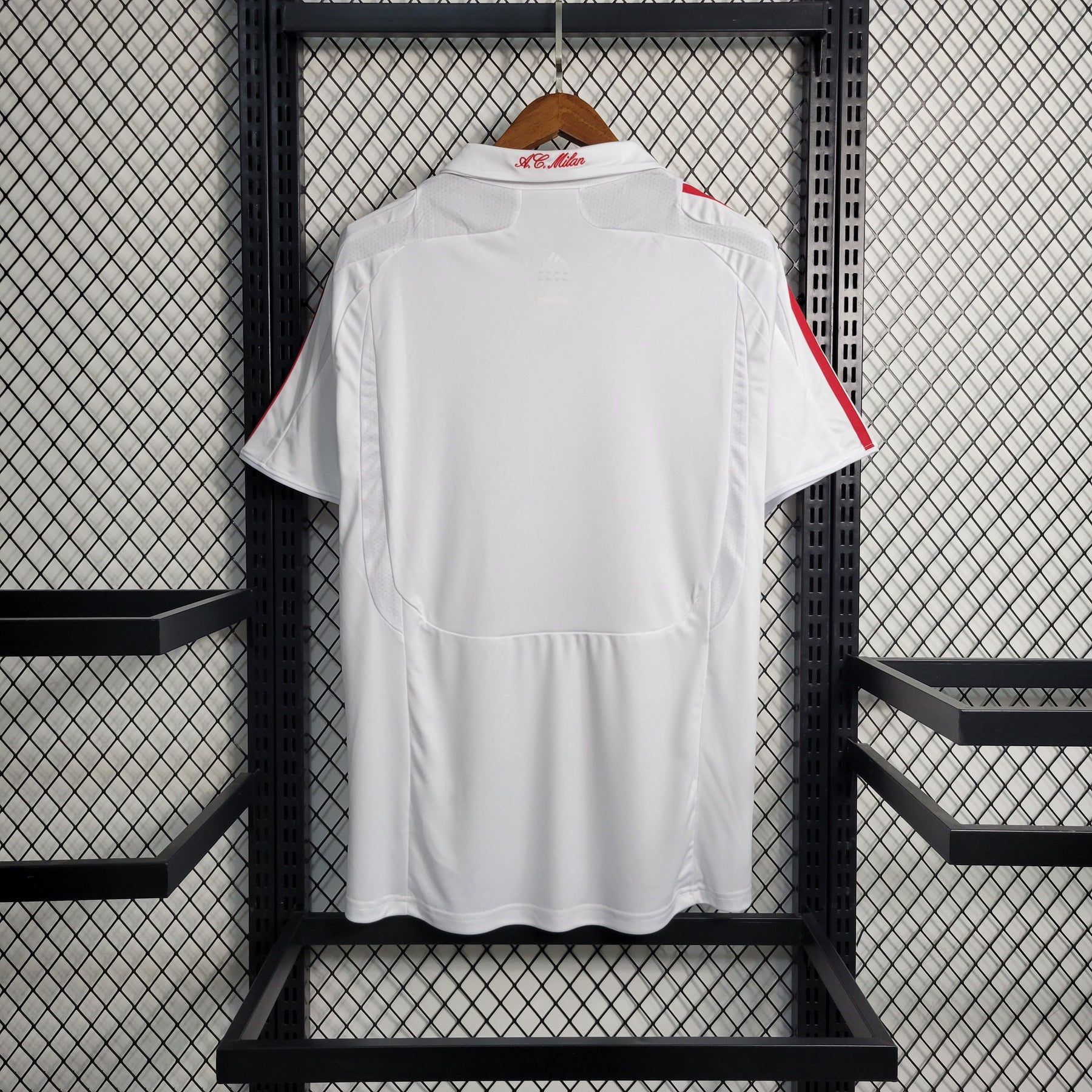 Camisa Milan Away 2007/08 - Adidas Retrô Masculina - Branca/Vermelha