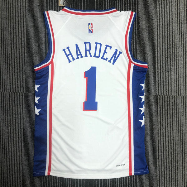 Regata NBA Philadelphia 76ers Edição 75 anos 21/22 James Harden Branca