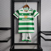 Kit Infantil Celtic Home 2022/23 - Adidas Torcedor - Branca/Verde