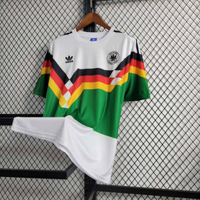 Camisa Seleção Alemanha 1990/91 - Adidas Retrô Masculina - Branca/Verde