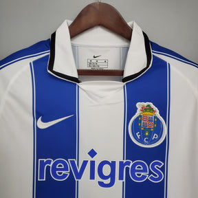 Camisa Porto Home 2003/04 - Nike Retrô Masculina - Branca/Azul