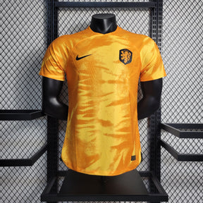 Camisa Seleção Holanda Home 2022/23 - Nike Jogador Masculina - Laranja\Preta